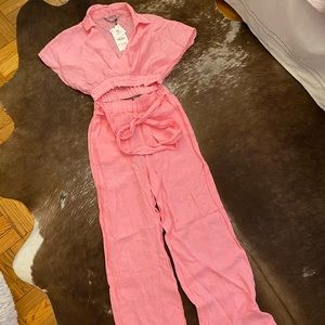 Zara Pink Linen Set